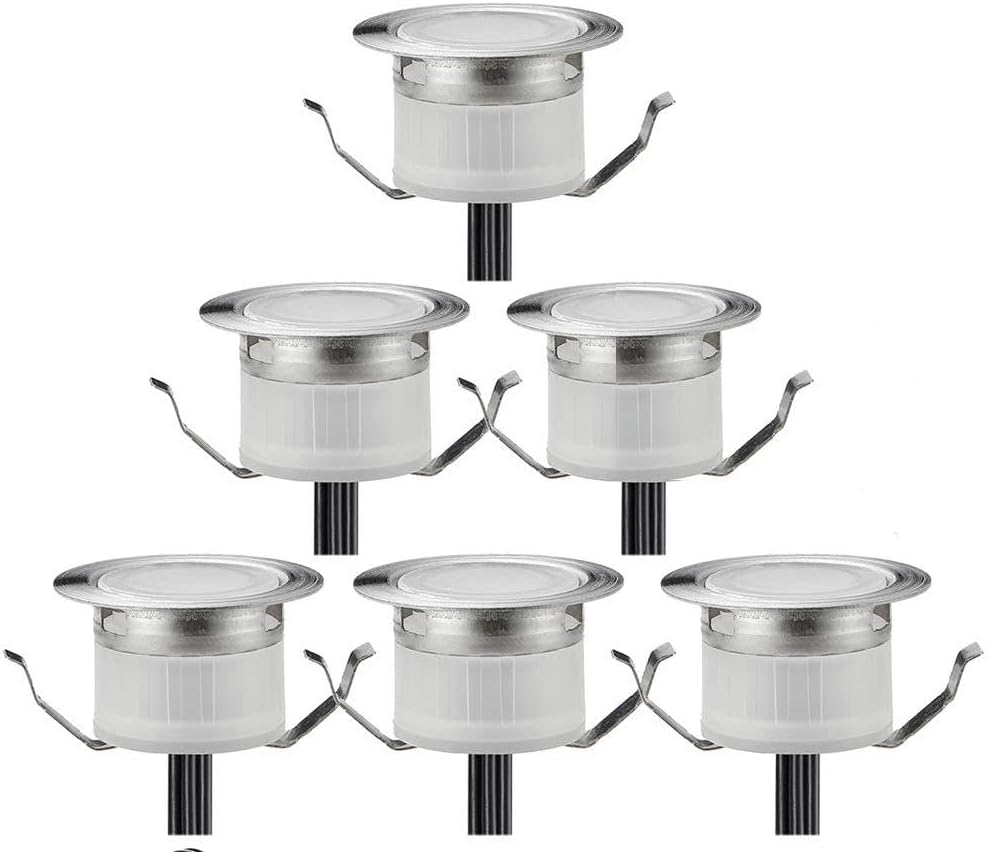 FVTLED LED Deck Lights Kit, 30pcs Φ1.22 WiFi Smart Phone Control Low Voltage Recessed RGBW Deck Lighting Waterproof Outdoor Yard Path Stair Decor, Black