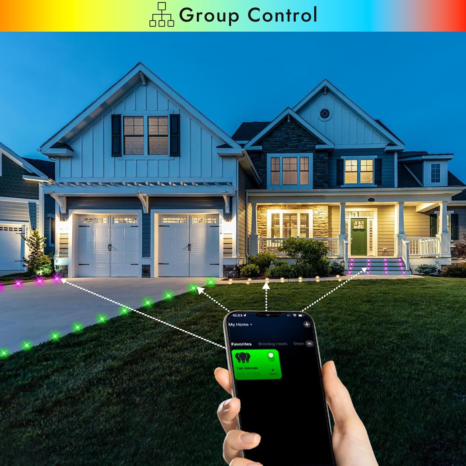 FVTLED LED Deck Lights Kit, 30pcs Φ1.22 WiFi Smart Phone Control Low Voltage Recessed RGBW Deck Lighting Waterproof Outdoor Yard Path Stair Decor, Black