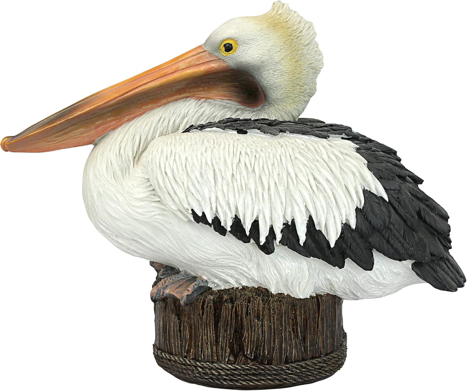 Design Toscano Coastal Decor Ocean's Perch Pelicans Garden Bird Statue, 9 Inch Wide, 24 Inch Tall, Cast Stone Resin, Full Color Finish