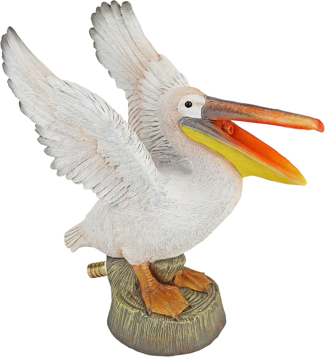 Design Toscano Coastal Decor Ocean's Perch Pelicans Garden Bird Statue, 9 Inch Wide, 24 Inch Tall, Cast Stone Resin, Full Color Finish