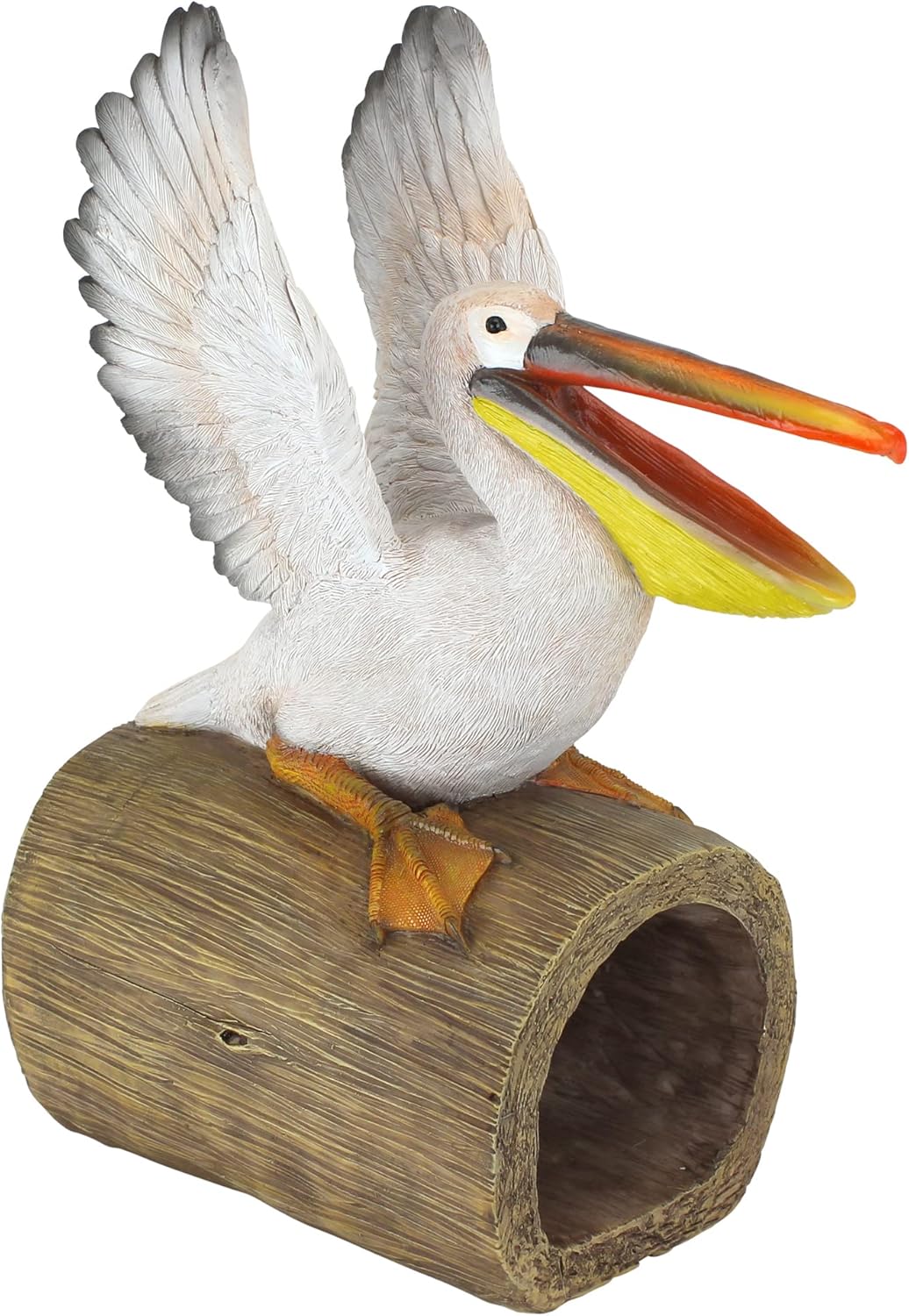 Design Toscano Coastal Decor Ocean's Perch Pelicans Garden Bird Statue, 9 Inch Wide, 24 Inch Tall, Cast Stone Resin, Full Color Finish